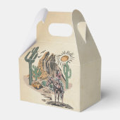 Wild West Cowboy Birthday Party Bedankdoosjes (Achterkant)