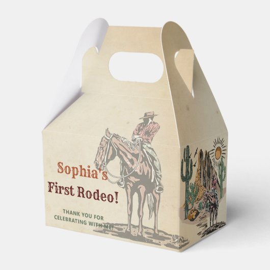 Wild West Cowboy Birthday Party Bedankdoosjes (Voorkant Zijde)