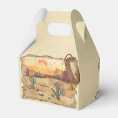 Wild West Cowboy Birthday Party Bedankdoosjes (Achterkant)