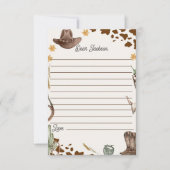 Wild West Cowboy Birthday Party Bedankkaart (Voorkant)
