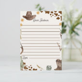 Wild West Cowboy Birthday Party Bedankkaart (Staand voorkant)