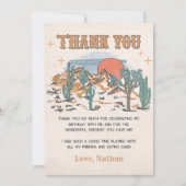 Wild West Cowboy Birthday Party Bedankkaart (Voorkant)