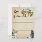 Wild West Cowboy Birthday Party Bedankkaart (Voorkant)