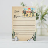 Wild West Cowboy Birthday Party Bedankkaart (Staand voorkant)