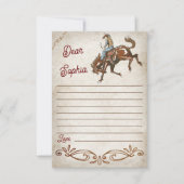 Wild West Cowboy Birthday Party Bedankkaart (Voorkant)