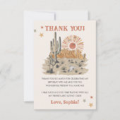 Wild West Cowboy Birthday Party Bedankkaart (Voorkant)