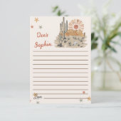 Wild West Cowboy Birthday Party Bedankkaart (Staand voorkant)