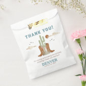 Wild West Cowboy Birthday Party Bedankzakje (Gezegeld)