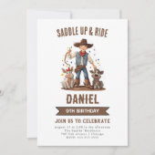 Wild West Cowboy Birthday Party Kaart (Voorkant)