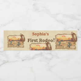 Wild West Cowboy Birthday Party Waterfles Etiket
