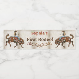 Wild West Cowboy Birthday Party Waterfles Etiket