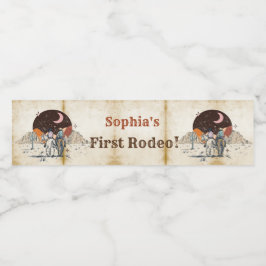 Wild West Cowboy Birthday Party Waterfles Etiket