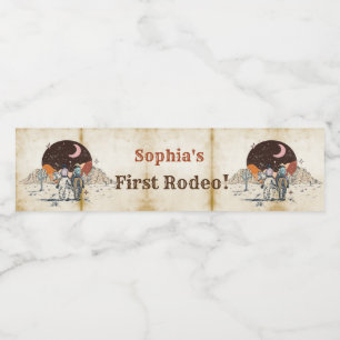 Wild West Cowboy Birthday Party Waterfles Etiket