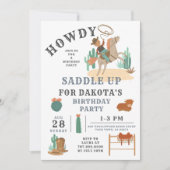 Wild West Cowboy Birthday Uitnodiging (Voorkant)