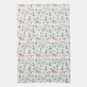 Wild West Cowboy Blauw Theedoek (Verticaal)