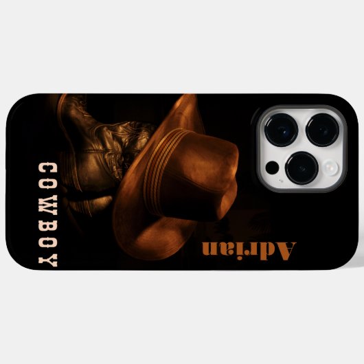 Wild West Cowboy Boot pet gepersonaliseerd Case-Mate iPhone Case (Achterkant (horizontaal))