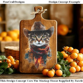 Wild West Cowboy Cat, Pet & Sjaal DB3 Decoupage Tissuepapier