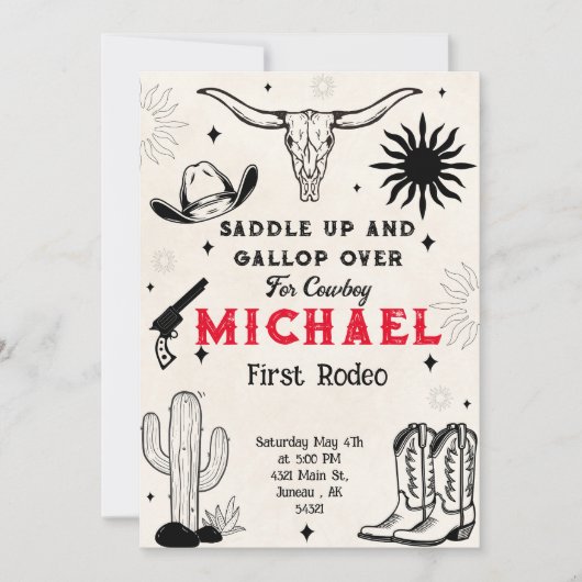 Wild West Cowboy Country Kaart (Voorkant)