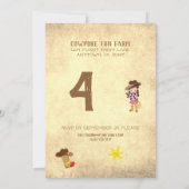 Wild West Cowboy Cowgirl Kinderdag Kaart (Achterkant)