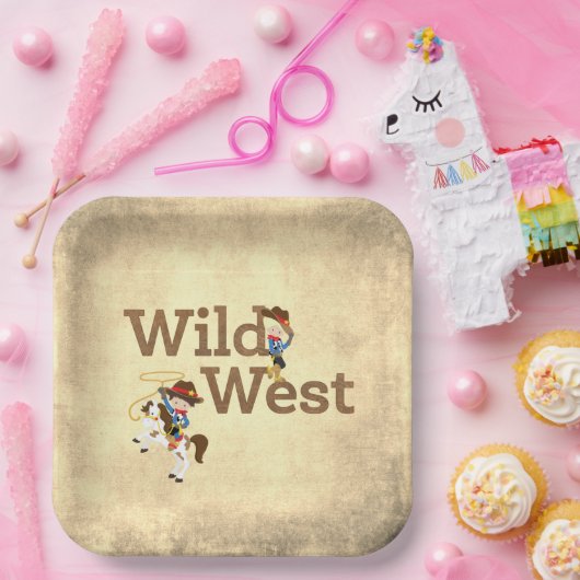 Wild West Cowboy Cowgirl Western Theme Paper Bord (Feest)