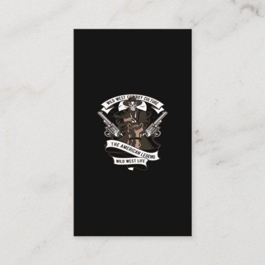wild west cowboy culture the american legend wild visitekaartje (Voorkant)