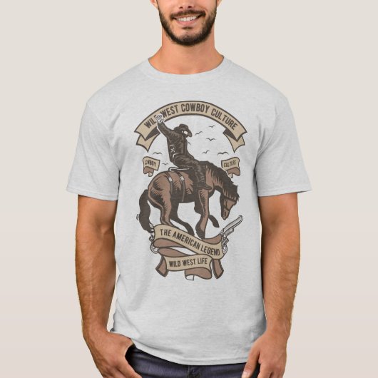 Wild West Cowboy Cultuur T-shirt (Voorkant)