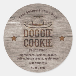 Wild West cowboy doggie koekje Ronde Sticker