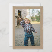 Wild West Cowboy Eerste Rodeo 1e Verjaardag Foto Kaart (Achterkant)