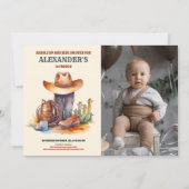 Wild West Cowboy Eerste Rodeo Verjaardag Kaart (Voorkant)