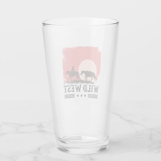 Wild West Cowboy Glas (Achterkant)