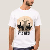 Wild West Cowboy Graphic T-Shirt (Voorkant)