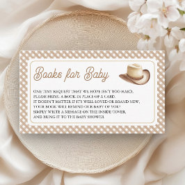 Wild West Cowboy Hat Baby Shower Books for Baby Informatiekaartje