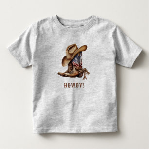 Wild west cowboy howdy boy kinder shirts