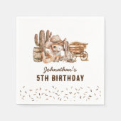 Wild West Cowboy Kids Verjaardagsfeest Servet (Voorkant)