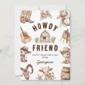 Wild West Cowboy Kinder Valentijnsdag Feestdagenkaart (Voorkant)