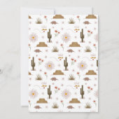 Wild West Cowboy Land Westerne Birthday Party Kaart (Achterkant)