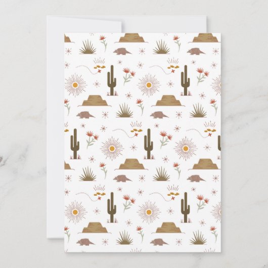 Wild West Cowboy Land Westerne Birthday Party Kaart (Achterkant)
