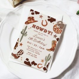 Wild West Cowboy Land Westerne Birthday Party Kaart