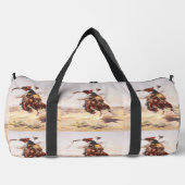 Wild West Cowboy op Bucking Horse Western Plunjezak (Voorkant)