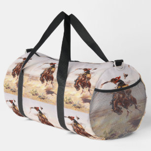 Wild West Cowboy op Bucking Horse Western Plunjezak