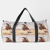 Wild West Cowboy op Bucking Horse Western Plunjezak (Achterkant)