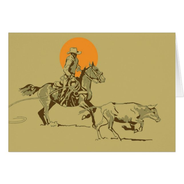 Wild West Cowboy op het werk (Voorkant Horizontaal)