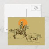 Wild West Cowboy op het werk Briefkaart (Voorkant / Achterkant)