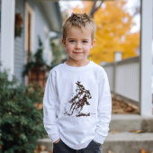 Wild West Cowboy op T-shirt met lange mouwen