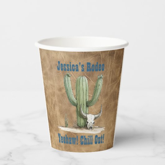 Wild West Cowboy Papieren Bekers (Voorkant)