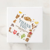 Wild West Cowboy Rodeo Baby Shower Bedankjes Labels (In situ)