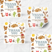 Wild West Cowboy Rodeo Baby Shower Vierkante Sticker