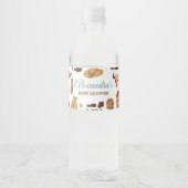 Wild West Cowboy Rodeo Baby Shower Waterfles Etiket (Voorkant)