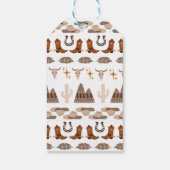 Wild West Cowboy Rodeo Birthday Bedankt voor je ko Cadeaulabel (Achterkant)