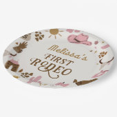 Wild West Cowboy Rodeo Verjaardagsfeest Papieren Bordje (Gekanteld)